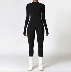 Women's Warm Zipper Yoga Jumpsuit