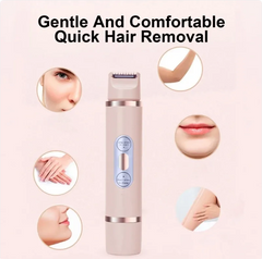 Dual-Head Electric Shaver – Women's Painless Epilator & Hair Trimmer