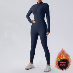 Fleece-Lined Yoga Jumpsuit â€“ Warm, Stretchy & Ready for Any Workout