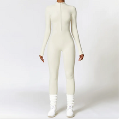 Women's Warm Zipper Yoga Jumpsuit
